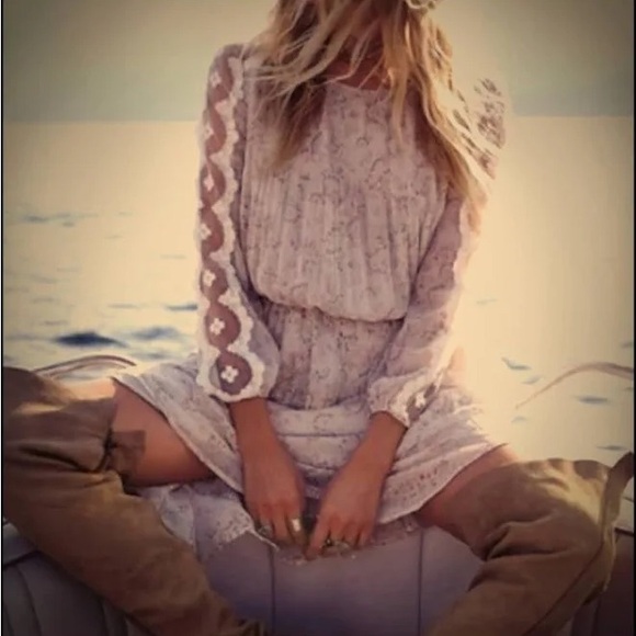 NWT Free People - Charlotte Midi Dress in Alabaster Combo - Picture 6 of 10